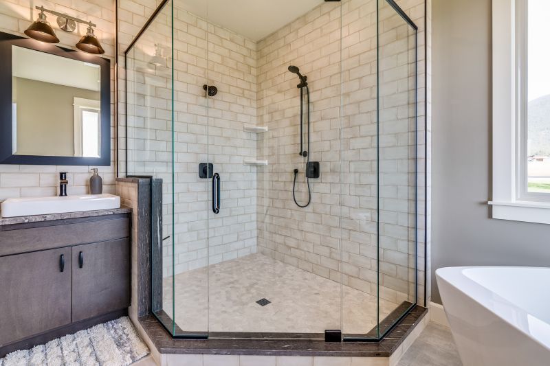 Black Frame Frameless Shower